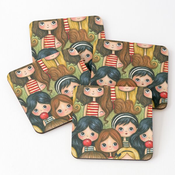 Item preview, Whimsical Girl and Ladybug Garden Pattern designed and sold by Piotrek0001.