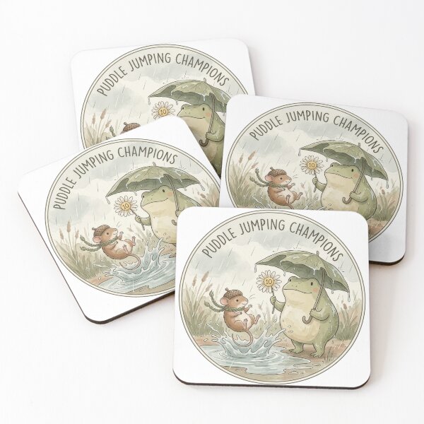 Item preview, Puddle Jumping Champions Frog and Mouse designed and sold by badbar.