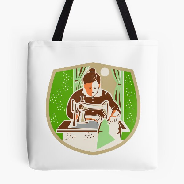 Item preview, Seamstress Dressmaker Sewing Shield Retro designed and sold by patrimonio.