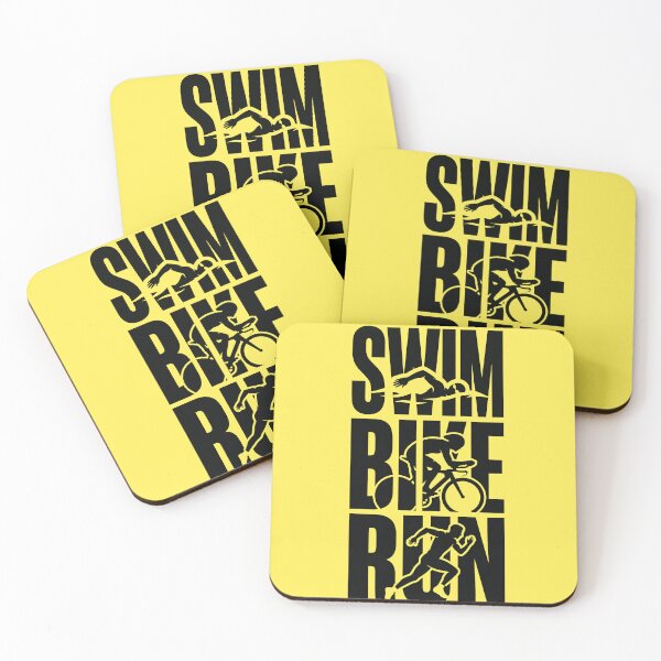 Item preview, Bold Swim Bike Run Endurance Sports Typography designed and sold by ButtonUpArt.