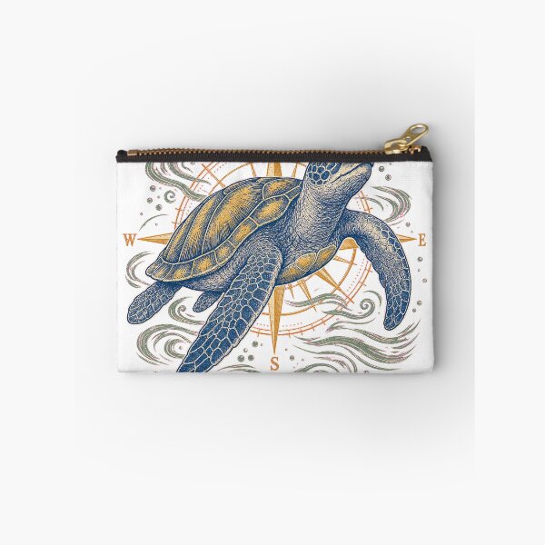 Item preview, Ocean Vagabond Loggerhead Turtle Vintage Woodcut T-Shirt Design designed and sold by KIDEnia.