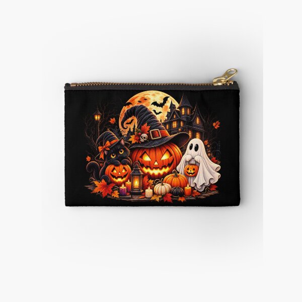 Item preview, Halloween Cat Lover Gift Spooky Pumpkin Scene designed and sold by Corvoria.