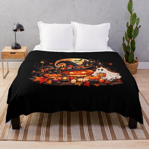 Item preview, Halloween Cat Lover Gift Spooky Pumpkin Scene designed and sold by Corvoria.
