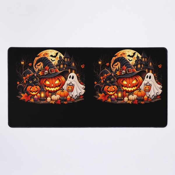 Item preview, Halloween Cat Lover Gift Spooky Pumpkin Scene designed and sold by Corvoria.