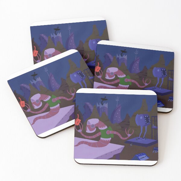 Item preview, Surreal Alien Landscape with Abstract Robot Creatures designed and sold by J-Mindful.