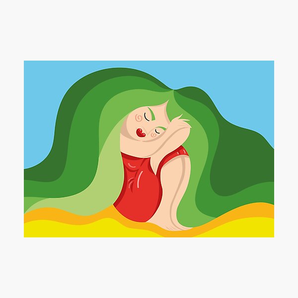 Item preview, Girl enjoying the moment designed and sold by Myrarte.