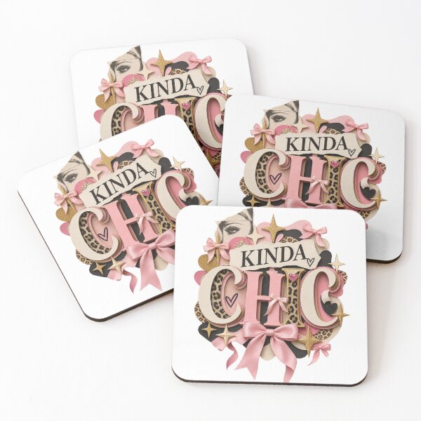 Item preview, Kinda Chic Coquette Pink Papercraft Typography designed and sold by Markloom.co.
