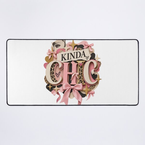Item preview, Kinda Chic Coquette Pink Papercraft Typography designed and sold by Promoffy.