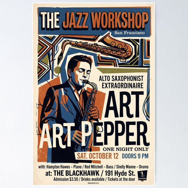 Item preview, Art Pepper Jazz Workshop designed and sold by Theodor Decker.