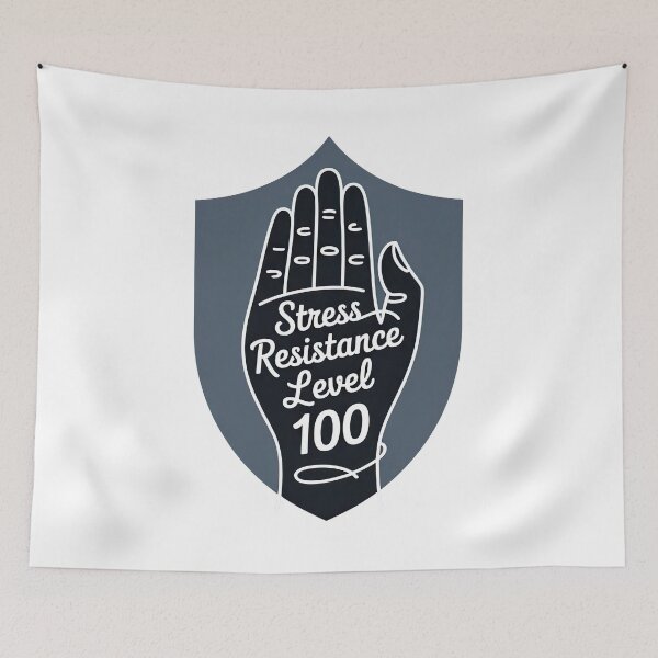 Item preview, Stress Resistance Level 100 Shield Illustration for Meditation designed and sold by 108stillness.