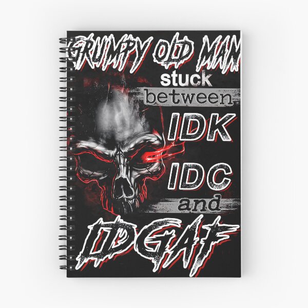 Item preview, Grumpy Old Man Stuck Between IDK And IDC Funny Halloween T-Shirt designed and sold by blawdi.