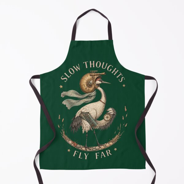 Item preview, Slow Thoughts Fly Far Vintage Steampunk Crane designed and sold by SVox.