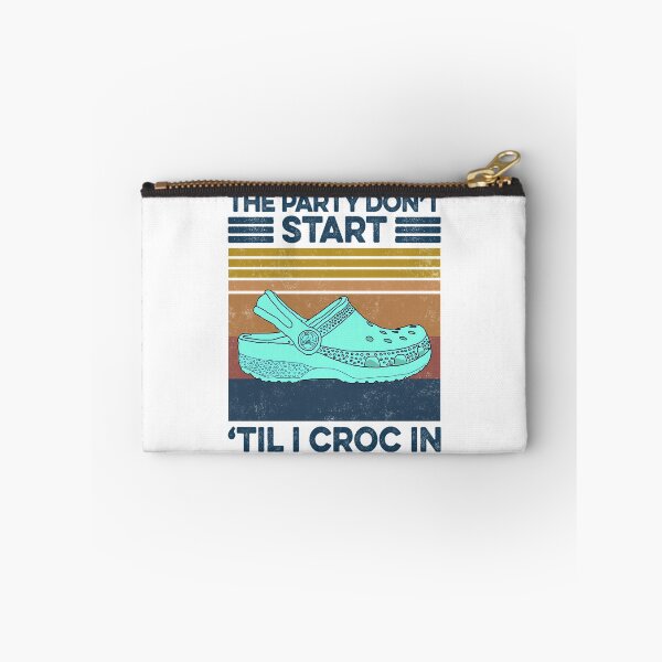Item preview, The Party Don'T Start 'Til I Croc In Retro Style designed and sold by gillet-teanja.