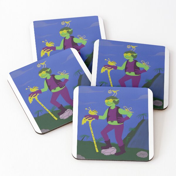 Item preview, Fantasy Goblin with Yellow Creatures and Staff designed and sold by J-Mindful.