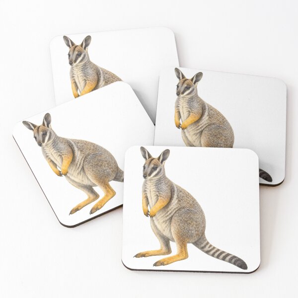 Item preview, Yellow-Footed Rock-Wallaby Wildlife Illustration designed and sold by Jaruart.