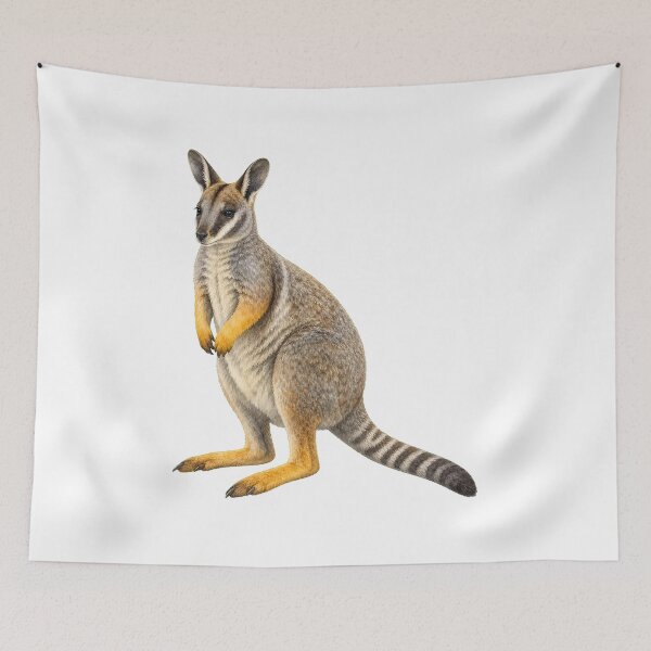 Item preview, Yellow-Footed Rock-Wallaby Wildlife Illustration designed and sold by Jaruart.