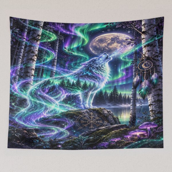 Item preview, Ghostly wolf in the forest designed and sold by Losthope Creations.