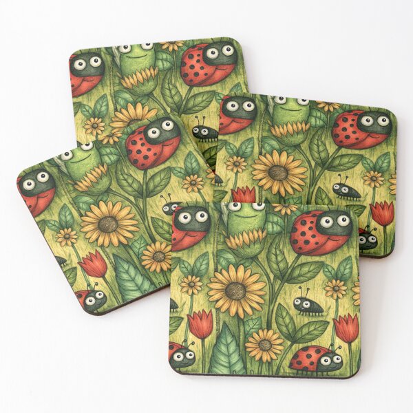 Item preview, Bright Sunflowers and Ladybug Garden Art designed and sold by Piotrek0001.