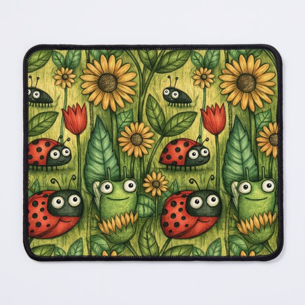 Item preview, Bright Sunflowers and Ladybug Garden Art designed and sold by Piotrek0001.