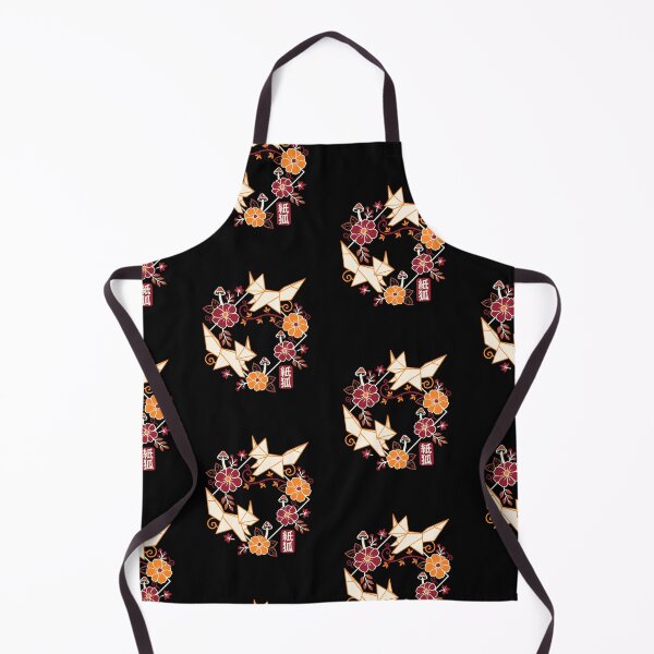 Item preview, Geometric Origami Foxes with Autumn Flowers and Paper Fox Kanji Art designed and sold by NemiMakeit.