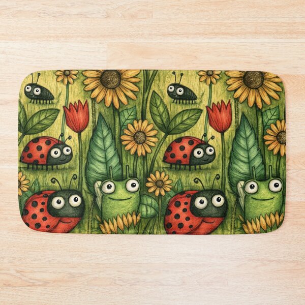 Item preview, Bright Sunflowers and Ladybug Garden Art designed and sold by Piotrek0001.