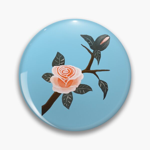 Item preview, Rose Branch - Sky Blue BG designed and sold by lavenderXblue.
