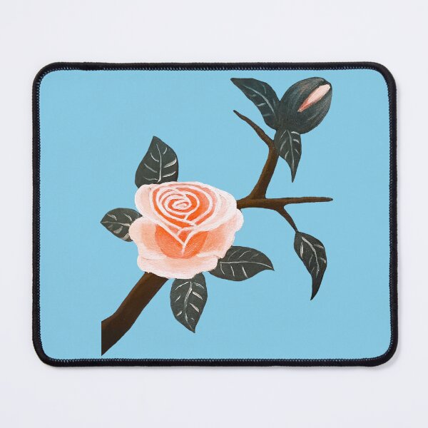 Item preview, Rose Branch - Sky Blue BG designed and sold by lavenderXblue.