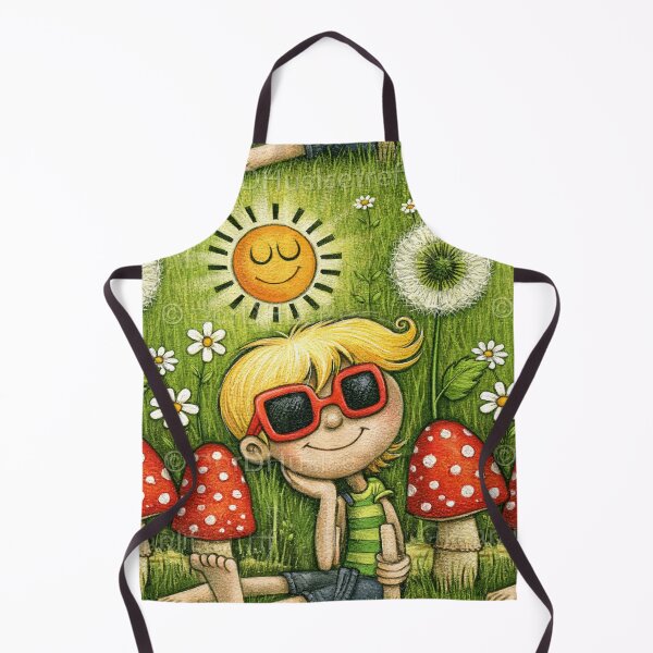 Item preview, Sunny Meadow and Smiling Daisy Illustration designed and sold by Piotrek0001.
