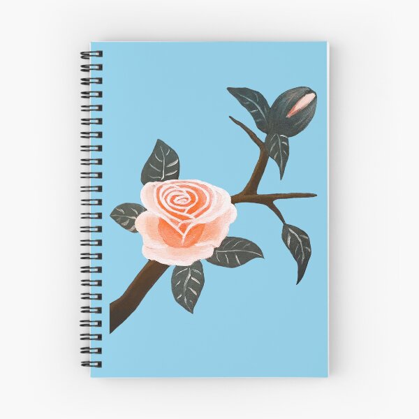 Item preview, Rose Branch - Sky Blue BG designed and sold by lavenderXblue.