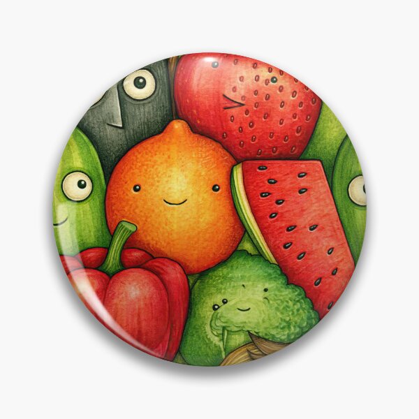 Item preview, Fruit and Veggie Friends Garden Party Art designed and sold by Piotrek0001.