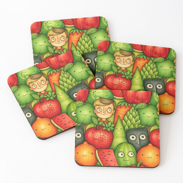 Item preview, Fruit and Veggie Friends Garden Party Art designed and sold by Piotrek0001.