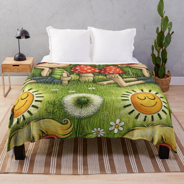 Item preview, Sunny Meadow and Smiling Daisy Illustration designed and sold by Piotrek0001.