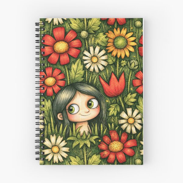 Item preview, Red Poppy Garden Whimsical Floral Art designed and sold by Piotrek0001.