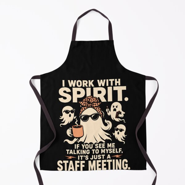 Item preview, I Work With Spirit Staff Meeting – Funny Ghost Halloween Office Humor Design designed and sold by PosiMCreations.