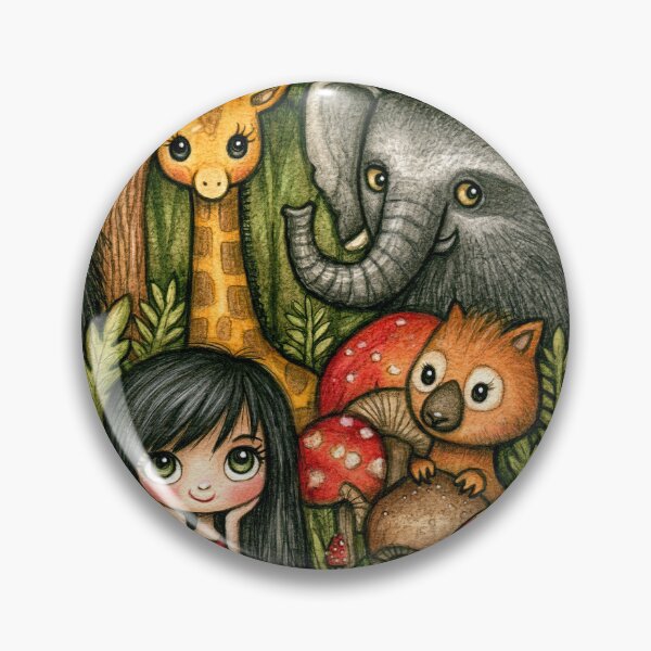 Item preview, Jungle Safari Elephant and Giraffe Art designed and sold by Piotrek0001.