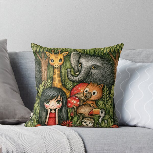 Item preview, Jungle Safari Elephant and Giraffe Art designed and sold by Piotrek0001.