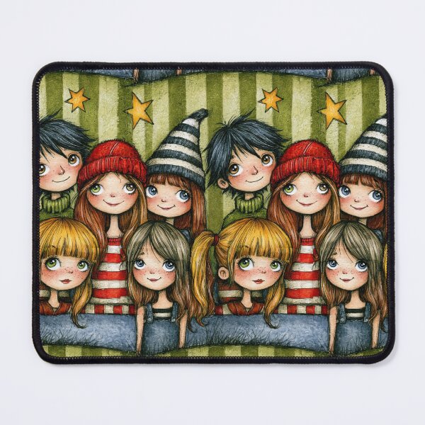 Item preview, Happy Kids Gathering Whimsical Pattern Art designed and sold by Piotrek0001.