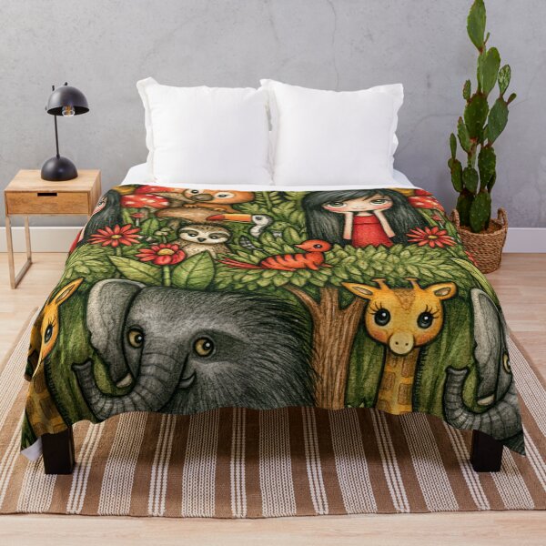 Item preview, Jungle Safari Elephant and Giraffe Art designed and sold by Piotrek0001.