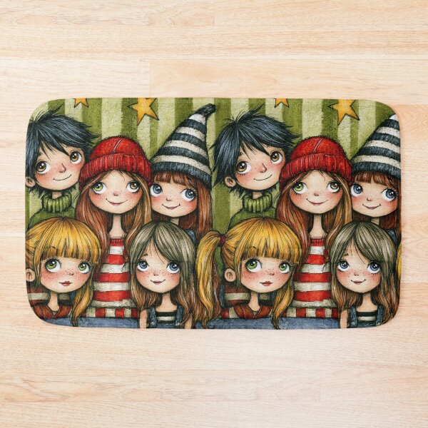 Item preview, Happy Kids Gathering Whimsical Pattern Art designed and sold by Piotrek0001.