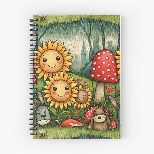 Item preview, Autumn Garden Sunflower and Mushroom Art designed and sold by Piotrek0001.