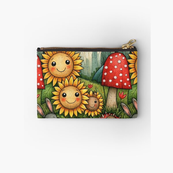 Item preview, Autumn Garden Sunflower and Mushroom Art designed and sold by Piotrek0001.