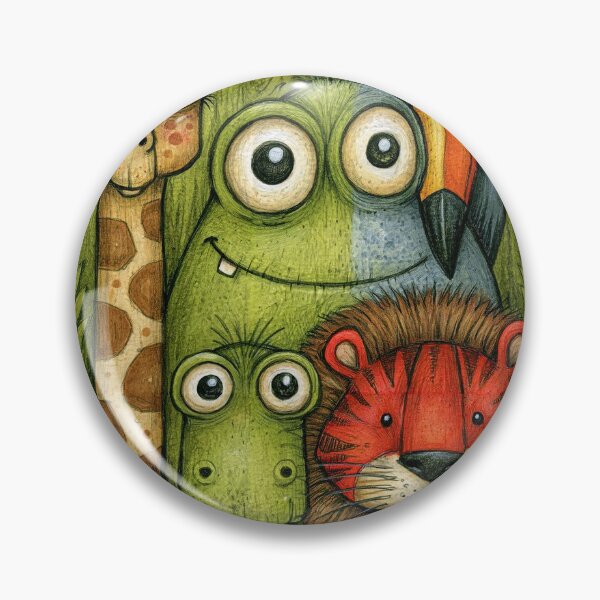 Item preview, Stacked Animal Friends Safari Pattern Art designed and sold by Piotrek0001.