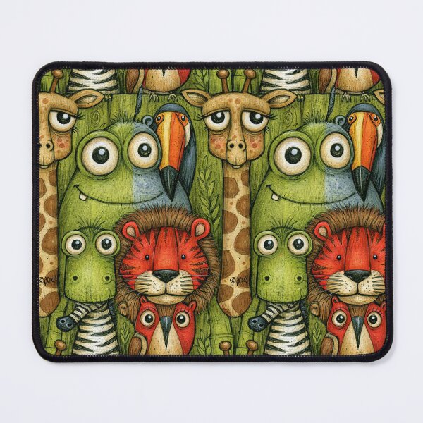 Item preview, Stacked Animal Friends Safari Pattern Art designed and sold by Piotrek0001.