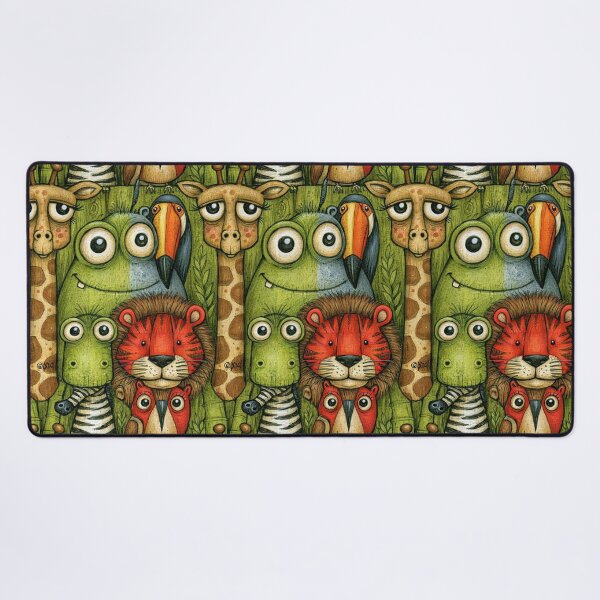 Item preview, Stacked Animal Friends Safari Pattern Art designed and sold by Piotrek0001.