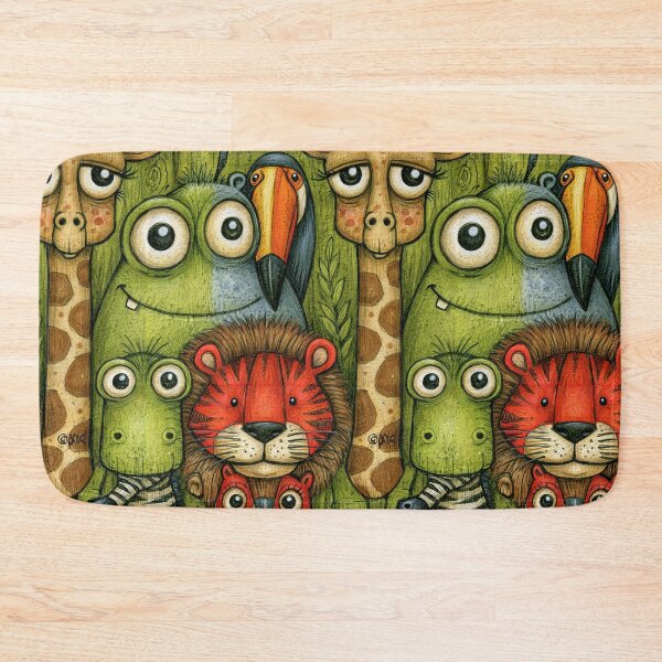 Item preview, Stacked Animal Friends Safari Pattern Art designed and sold by Piotrek0001.