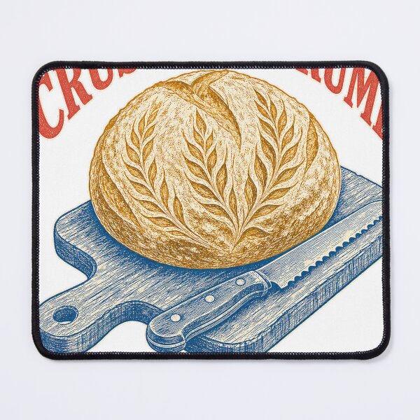 Item preview, Crust and Crumb Vintage Sourdough Bread Woodcut T-Shirt Design designed and sold by KIDEnia.