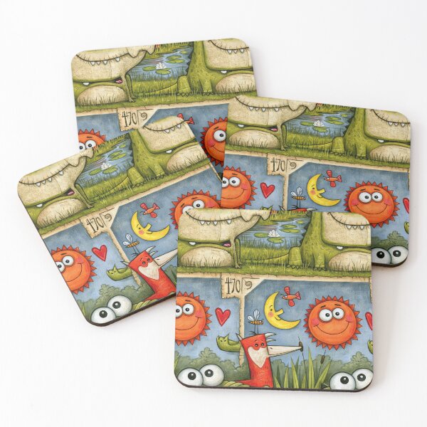Item preview, Friendly Fox and Alligator Forest Tale designed and sold by Piotrek0001.