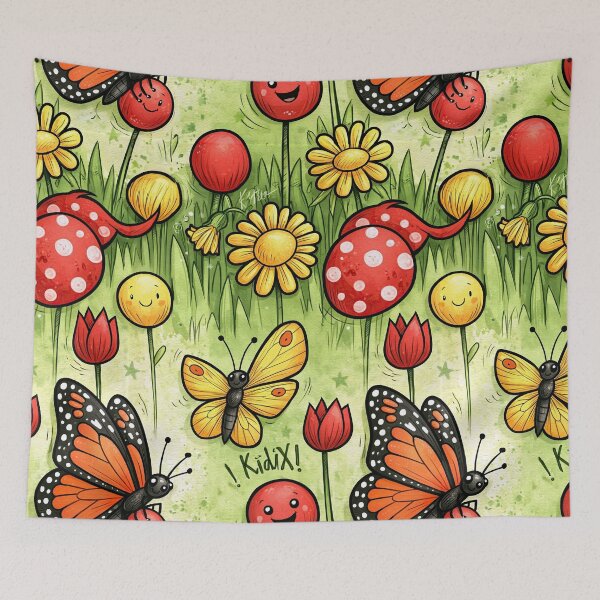 Item preview, Butterfly Bloom Whimsical Nature Art designed and sold by Piotrek0001.