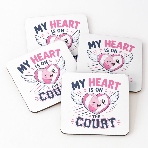 Item preview, My Heart Is On The Court Volleyball T-Shirt  designed and sold by redblink store.