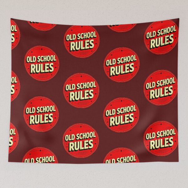 Item preview, Old School Rules | Vintage Retro Badge designed and sold by AstronautMerch.